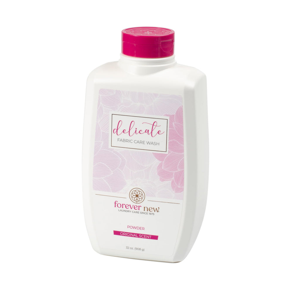 FOREVER NEW packaging shows granular detergent powder for gentle fabric care.