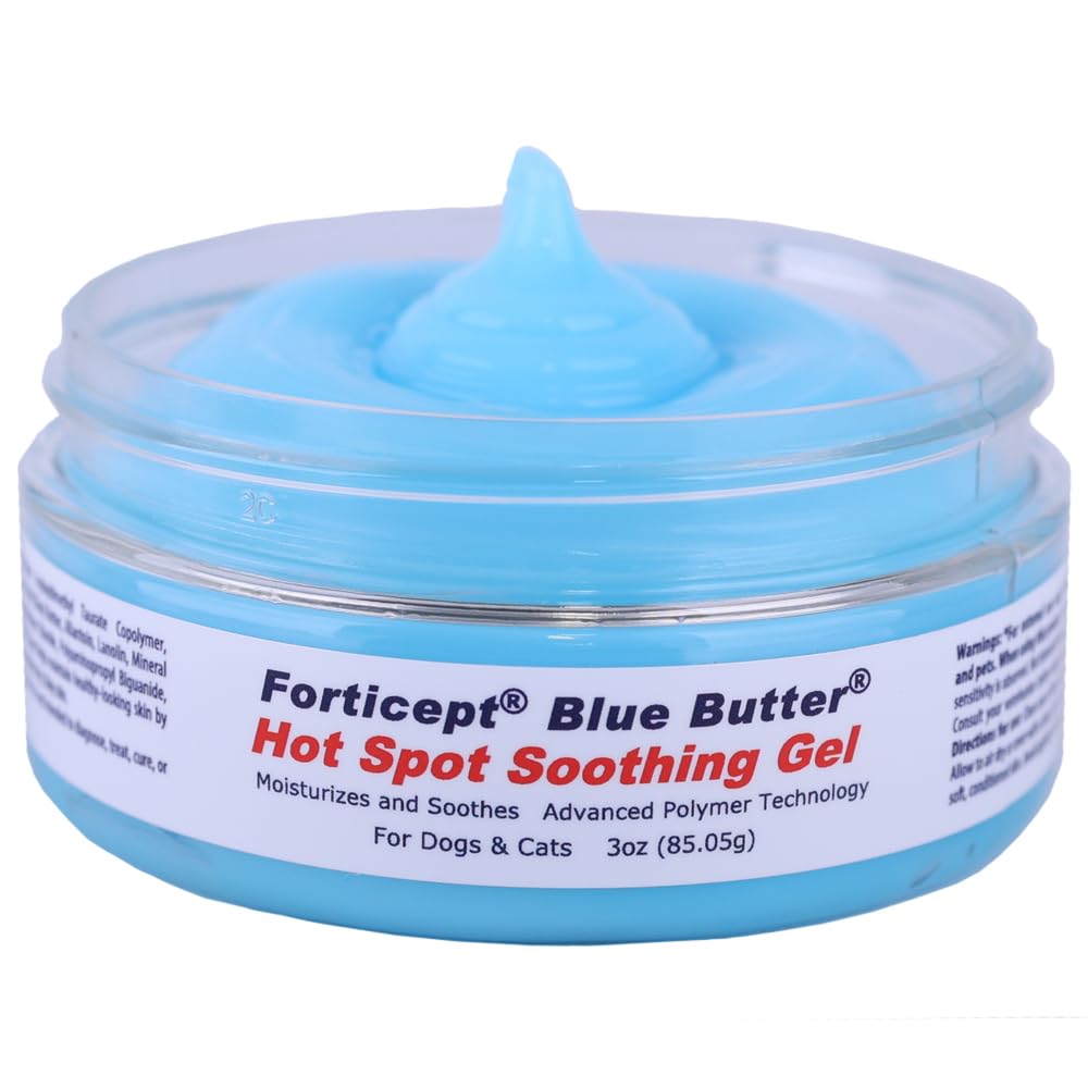 Forticept BlueButter gel application provides quick relief for dog wounds