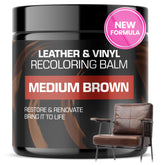 FORTIVO Leather Recoloring Balm packaging shows premium care for leather products.