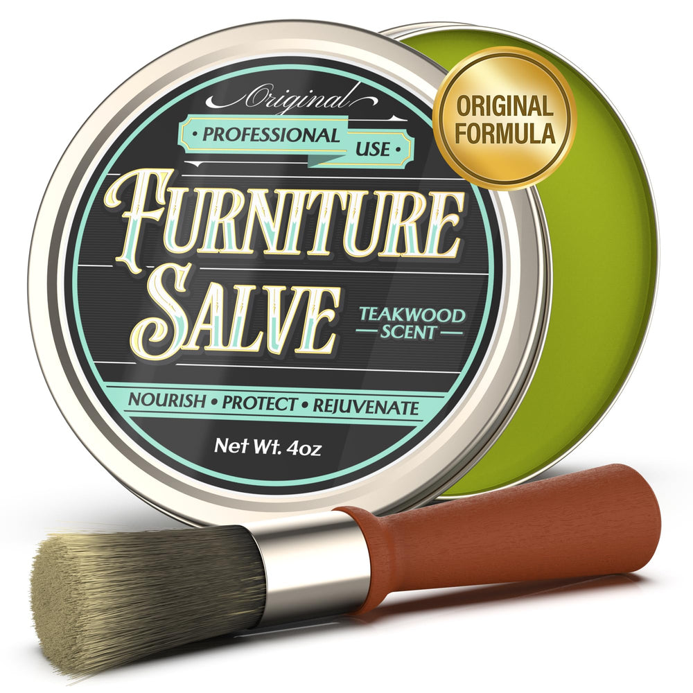 FORTIVO leather salve with brush restores couch leather and adds conditioning