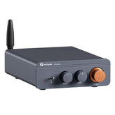 Fosi Audio BT20A Pro front panel with easy-access controls for quick adjustments.