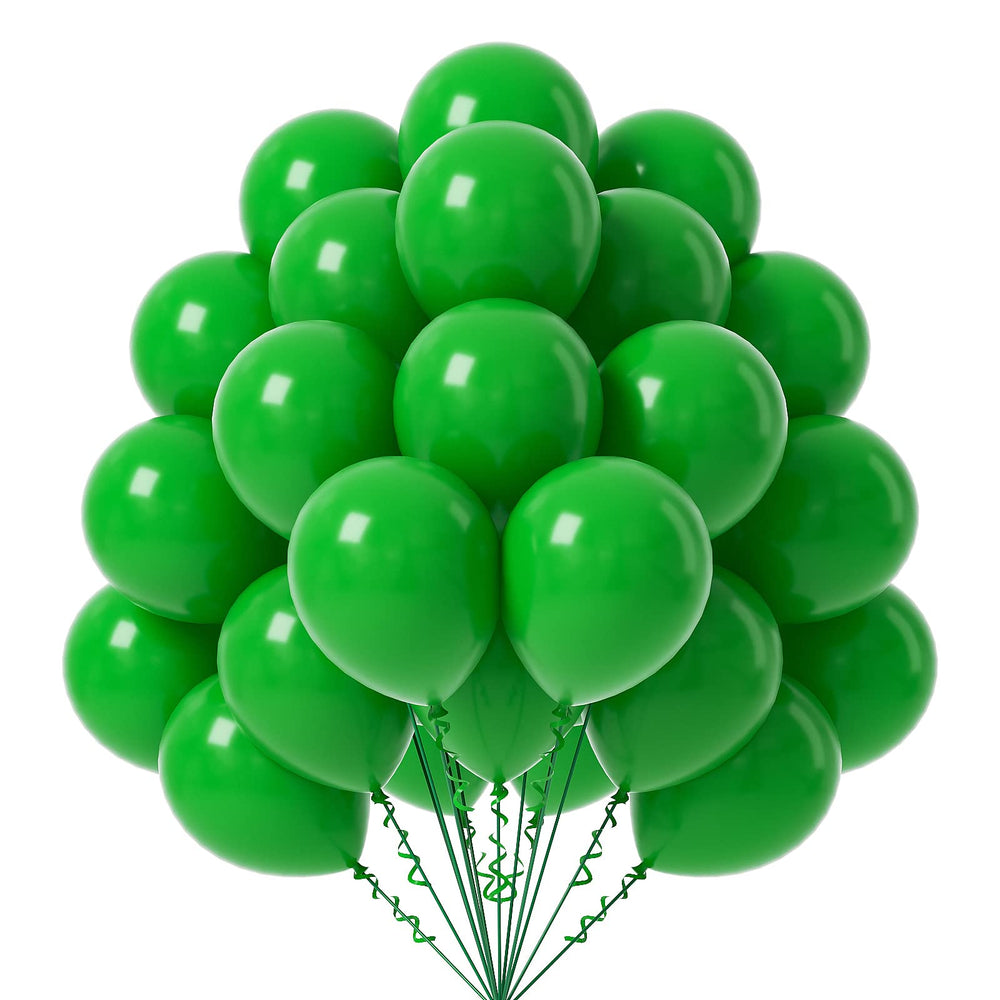 FOTIOMRG green balloons 12in pack for versatile decor.
