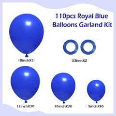 FOTIOMRG royal blue 18-inch balloons ready to inflate for striking party decor