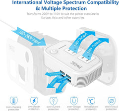FOVAL dual AC outlets allow simultaneous tool charging