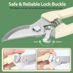 FOVCENT comfort grip handheld shears reduce hand fatigue during extended pruning