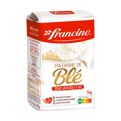 Francine T55 wheat flour bag, showing light texture for bread and pastries