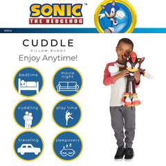 Franco Shadow the Hedgehog plush embroidery detail highlights features for playful imagination.