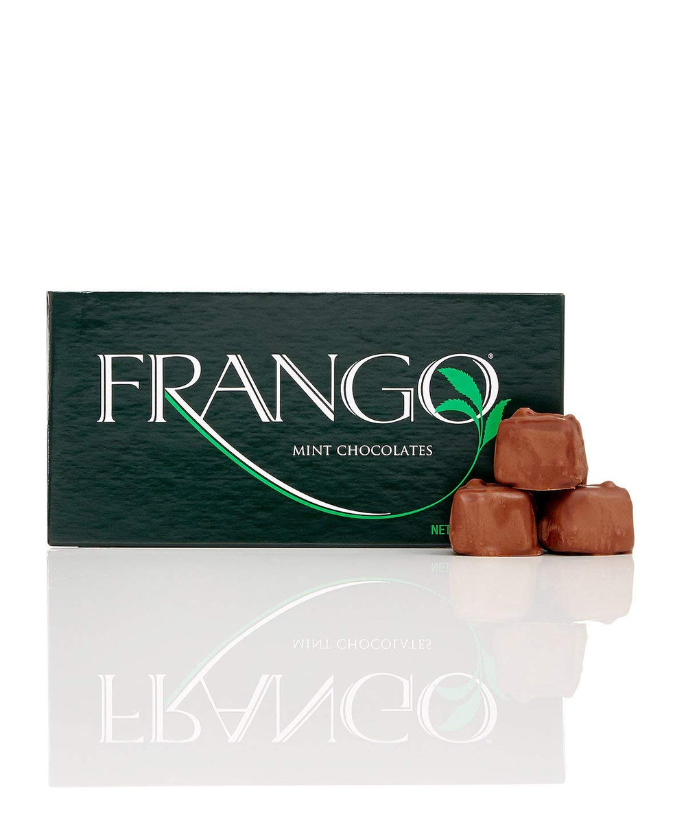 Frango Mint Milk Chocolates in a 15-piece box, ideal for gifting and sharing.