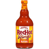 Frank's RedHot Buffalo Wings Sauce bottle pour for quick wing prep