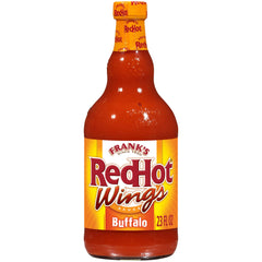 Frank's RedHot Buffalo Wings Sauce bottle pour for quick wing prep