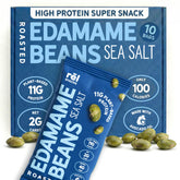 Fred's Farm Rel Snacks sea salt edamame packet ready for on-the-go protein.