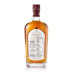 Free Spirits bourbon bottle closeup highlights authentic flavor cues for elevated mocktails.