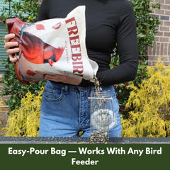 FREEBIRD Wild Bird Seed peanut pieces close-up for energetic backyard birds.