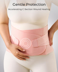 FREETOO abdominal binder with adjustable straps for customized fit after delivery.