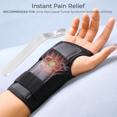 FREETOO wrist brace with adjustable-compression straps for a customized fit