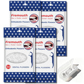 Fremouth orthodontic flossers with travel case ready for braces cleaning on the go.