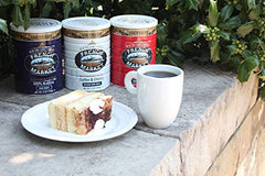 French Market Coffee & Chicory Dark Roast brew being poured, bold flavor profile