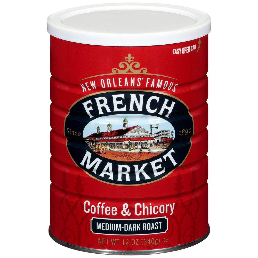 French Market Coffee & Chicory pack label highlighting bold New Orleans flavor.