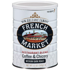 French Market Coffee and Chicory restaurant blend pack of three with rich morning aroma.