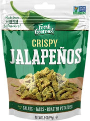 Fresh Gourmet Crispy Jalapenos resealable pouch ready for grocery shelves