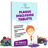 Fresh Knight plaque tablets bottle shows 96-count pack to support brushing practice.