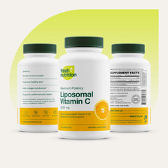 Fresh Nutrition Liposomal Vitamin C being poured into a glass for easy consumption