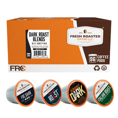 Fresh Roasted Coffee dark roast variety pack pods ready for home brewers