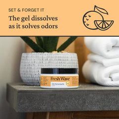 Fresh Wave Orange Odor Removing Gel in living room setup for continual odor control
