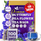 FreshDrinkUS butterfly pea flower tea bags offer pure, natural flavor in every brew.