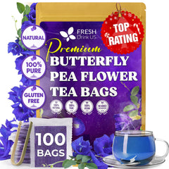 FreshDrinkUS butterfly pea flower tea bags offer pure, natural flavor in every brew.