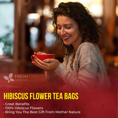 Dried hibiscus flowers from FreshDrinkUS ready for brewing.