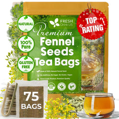 FreshDrinkUS fennel tea bags packaging highlights eco-friendly design for daily use.
