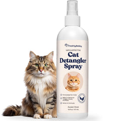 Freshly Bailey cat detangler bottle for easy grooming and knot-free fur.