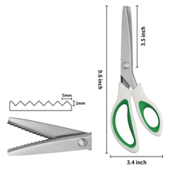 Close-up of the comfortable ABS grip on Fri4Free pinking shears.