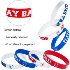 Frienda baseball bracelet red Home Run design reinforces team spirit.