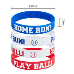Frienda baseball bracelet white with red letters Play Ball for celebrations.