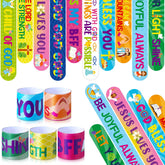 Frienda Bible slap bracelets 40-piece set for Easter and church events.