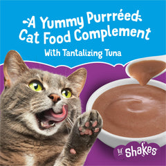 Close-up of Friskies tuna puree texture highlighting velvety smoothness.