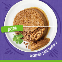 Friskies Pate Variety Pack showcases multiple flavors in one purchase.