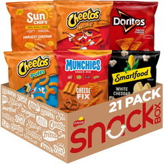 Frito-Lay Cheesy Mix Variety Pack packaging front showing complete snack assortment