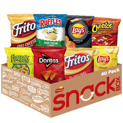 Frito-Lay variety pack display showing multiple flavors for sharing