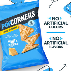 Frito Lay PopCorners White Cheddar 6-count offering lighter, crispy texture