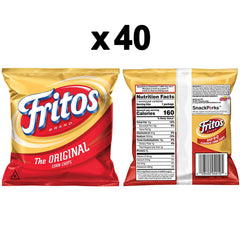 Close-up of Fritos Original Corn Chips texture showing crisp, golden chips