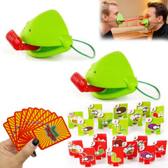 Frog Mask with Blow Tongue ready for a fun family game night.