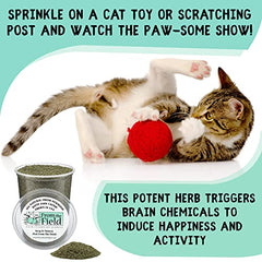 From The Field USA-grown catnip in a resealable bag preserves potency between play sessions