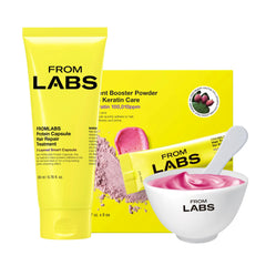 FROMLABS Hair Repair Treatment bottle pour shows quick repair and detangling potential.