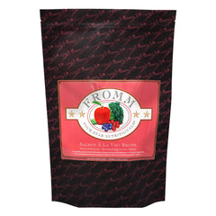 Fromm Four-Star Salmon A La Veg bag highlighting premium salmon and vegetables for balanced nutrition.