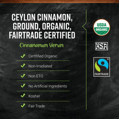 Frontier Co-op Ceylon cinnamon powder warmth in tea or sangria.