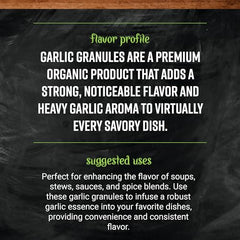 Frontier Co-op garlic granules sprinkled over a dish to boost flavor.