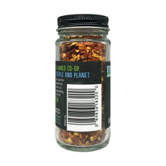 Frontier Co-op ground red cayenne pepper label closeup with 15,000 HU